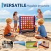 3-in-1 Giant Connect 4 Outdoor Game Set w/Basketball Hoop & Ring Toss | Adjustable Height 2.7-3.2 FT - 4 of 4