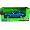 1972 Pontiac Firebird Trans Am Blue Metallic 1/24 Diecast Model Car by Welly - 3 of 3