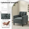 Costway 1/2 PCS Mid Century Modern Velvet Accent Chair with Tufted Back Arms for Livingroom - 4 of 4