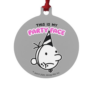 This is My Party Face Aluminum Holiday Christmas Tree Ornament  3.0" (7.6 cm) x 3.37" (8.6 cm) - 1 of 4