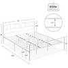 Whizmax King Size Metal Platform Bed Frame with Headboard and Footboard, Steel Slat Support and Mattress Foundation, No Box Spring Needed,White - 2 of 4