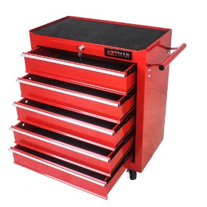 5 Drawers Rolling Tool Cart Multifunctional Tool Storage Cabinet With Wheels For Warehouse Repair Shop (2 Wheels With Brakes) - 1 of 4