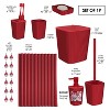 Hearth & Harbor Bathroom Set, Christmas Shower Curtain Set, Bathroom Accessories Set, Red Bathroom Décor with Xmas Toilet Brush & Trash Can - 3 of 4