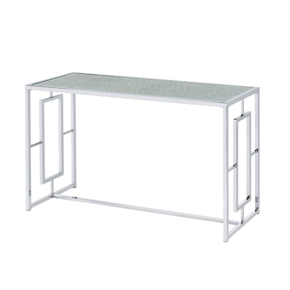 Photos - Coffee Table Stagge Glam Rectangle Sofa Table Chrome - HOMES: Inside + Out