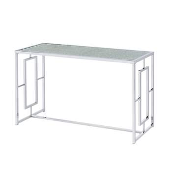Stagge Glam Rectangle Sofa Table Chrome - HOMES: Inside + Out