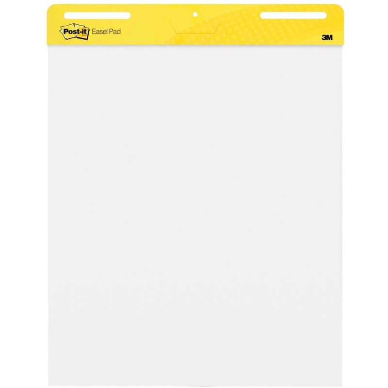 Post-It Self-Stick Easel Pad, 25 x 30 Inches, Unruled, White, 30 Sheets, Pack of 2, 2 of 5