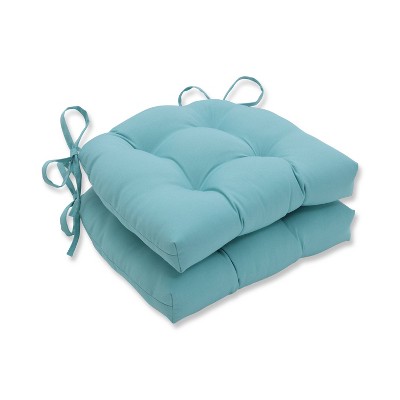 2pk Radiance Pool Reversible Chair Pads Blue - Pillow Perfect