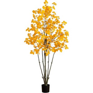 HomeStock  6 ft. Artificial Tree in Pot for Indoor/Outdoor - 1 of 4