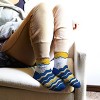 NBA Golden State Warriors Fan Fuzzy Socks: Multi-Stripe Logo Ankle Knit - 3 of 3