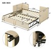 NicBex Twin Size Daybed with Trundle Upholstered Day Bed Frame 81" Daybed with Adjustable Trundle for Living Room - 2 of 4