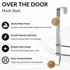 Evideco French Home Goods Versatile Over-the-Door Metal Rack with Ceramic Hooks - 3 of 4