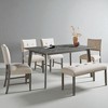 Upholstered Tufted Bench with Rubberwood Legs, Fabric Dining Bench for Bedroom, Entryway, Living Room, or Dining Room, 250 LBS Capacity - 2 of 4