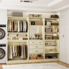Aheaplus Walk-In Corner Closet System with Mirror, Freestanding Closet Organizer with Drawer and Shelves - 2 of 4