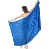 LA LEELA Women's Sarong Wrap Cover up Swimwear Wraps One Size Blue Leaves - 2 of 4