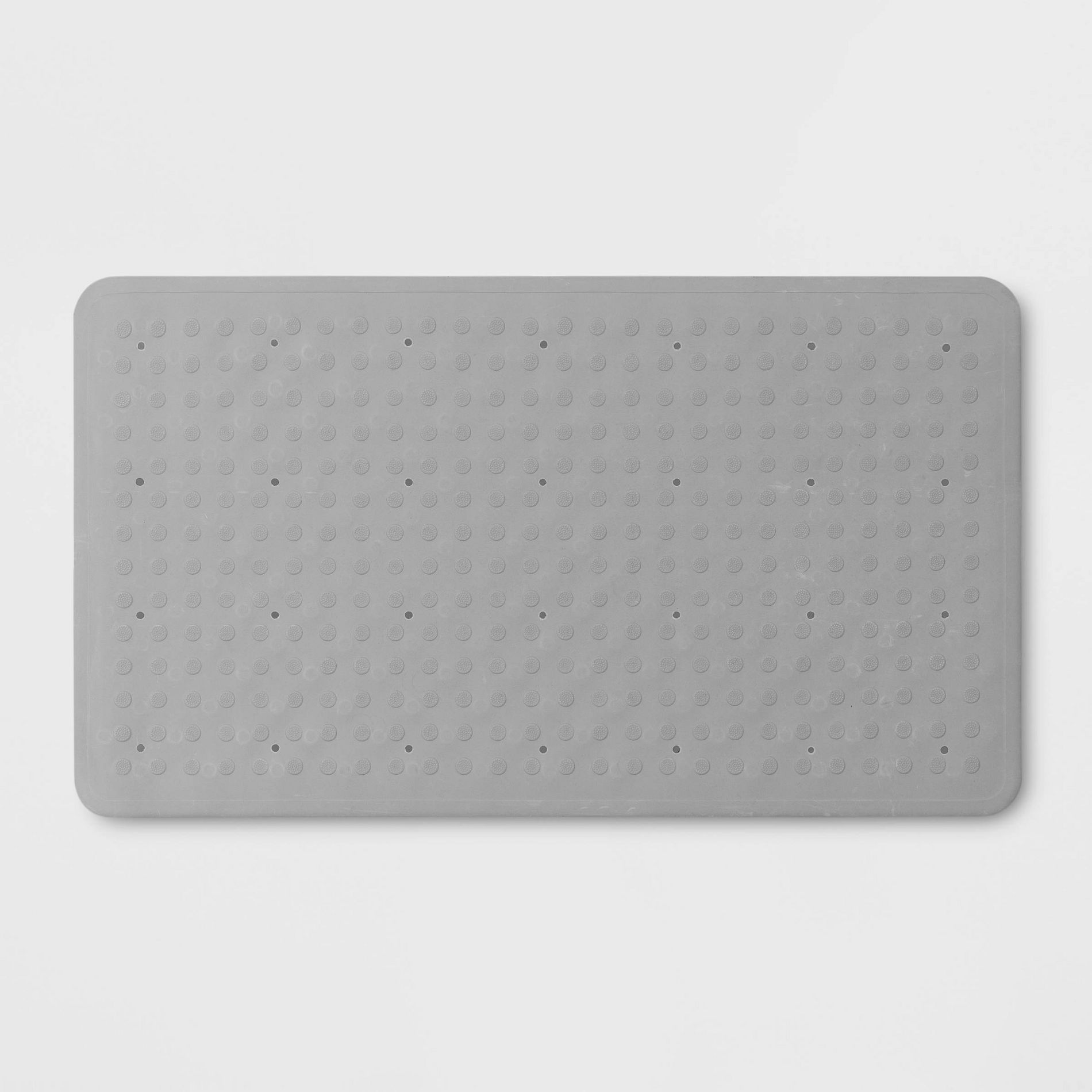 28"x16" Rubber Bath Mat Gray - Threshold™: Honeycomb Pattern, Non-Slip, Safe for Bathroom Use