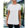 Women's Summer Tops 2025 Short Sleeve T-Shirts Basic Casual Round Neck Blouse Lightweight Breathable Beach Vacation Shirts - 2 of 4