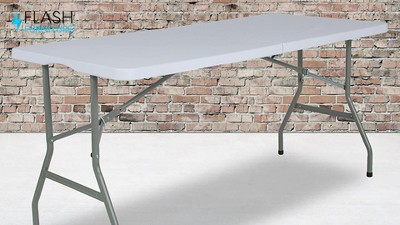 Granite White 32" Portable Folding Patio Table