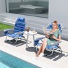 Tangkula 1/2 PCS Backpack Beach Chair Foldable 5-Position Lay Flat Lounge Chair - 2 of 4