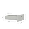 PAGED Computer Desk with Hutch and Bookshelf, Wood Executive Desk Teens Student Desk with Drawers, 3 AC Outlets and 2 USB Charging Ports, White - 2 of 4