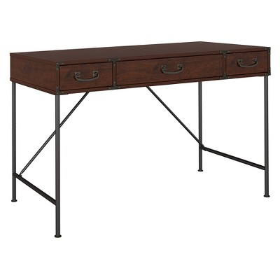 Kathy Ireland Home Ironworks Writing Desk Gold - Bush Furniture