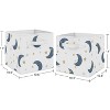 Sweet Jojo Designs Boy or Girl Gender Neutral Unisex Set of 2 Kids' Decorative Fabric Storage Bins Bear and Moon Blue Gold and Grey - 3 of 4