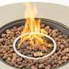36 Inch Round Iron Fire Pit Table for Patio Backyard Deck Outdoor Fireplaces Stove - 3 of 4
