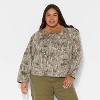 Women's Padded Denim Barn Jacket - Wild Fable™ Khaki Leaf - 2 of 3