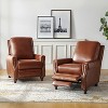 Set of 2 Theresa Modern Upholstery Genuine Leather Recliner with Nailhead Trim for Living Room and Bedroom| ART OF LIVING DESIGNS - 2 of 4