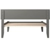 AFI Furnishings Orlando Full Platform Bed with Open Footboard and Turbo Charger in Grey - 3 of 4
