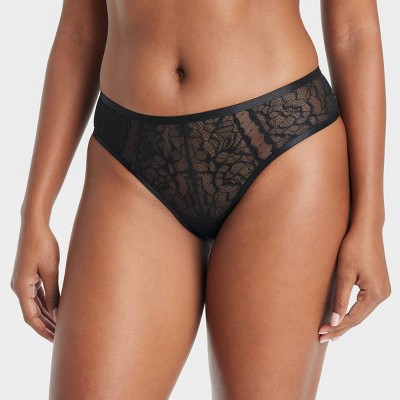 Women's Dot Mesh-Lace Cheeky Underwear - Auden™ Black XL