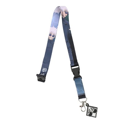 Jujutsu Kaisen Satoru Gojo 22-inch Lanyard with Clear ID Sleeve and Rubber Charm