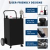 Portable Fuel Caddy with Manual Pump – Gas/Diesel Storage Tank with Wheels & 9.8Ft Hose for Cars, Lawn Mowers, ATVs & Boats(1-Pack) - 2 of 4