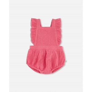 Girls Swiss Dot Muslin Romper - Deux par Deux - 1 of 3