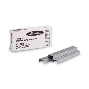 Swingline S.F. 13 Heavy-Duty Staples, 0.25" Leg, 0.5" Crown, Steel, 1,000/Box - 1 of 4