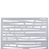 PAGED Decorative Screen Modern Partition Panel, Metal Fence Privacy Screen with Line Pattern for Balcony Garden Room Divider, 76" H×48" W - 4 of 4