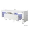 FONTOI TV Stand with Open Shelves for Televisions up to 70", Media Storage Console Table for Living Room, White, 13.78"*17.72"*62.99" - 3 of 4