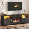 Bestier 71" Modern Fireplace TV Stand for TVs up to 75", LED Entertainment Center Gaming TV Console with 23" Remote Control Electric Fireplace - 2 of 4