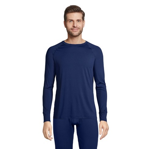 Lands' End Men's Tall Stretch Thermaskin Long Underwear Crew Base Layer -  2x Large Tall - Deep Sea Navy : Target