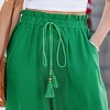 Women's Vibrant Green Drawstring Shorts with Tasseled Tie - Cupshe - 3 of 4