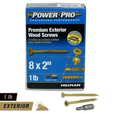 Hillman Power Pro No. 8 X 2 in. L Star Flat Head Premium Deck Screws 1 lb 153 pk