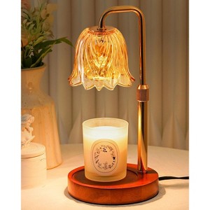 FAAYFIAN Adjustable Candle Warmer Lamp with Timer,Wood Base Metal Shade,Birthday Gifts for Women Mom - 1 of 4