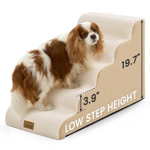 Cozy Kiss Supportive Foam Pet Stairs, Gentle Slope Dog Steps and Ramp for Sofas and Beds - 1 of 4
