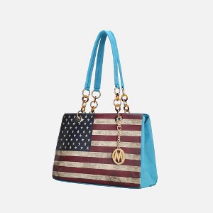 MKF Collection Nevaeh Vegan Leather patriotic pattern Women’s Shoulder Bag by Mia K - 1 of 4