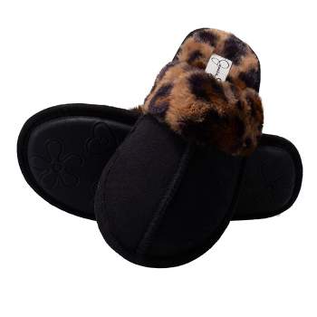Jessica Simpson Girl's Micro-suede Scuff - Leopard/extra Large Target
