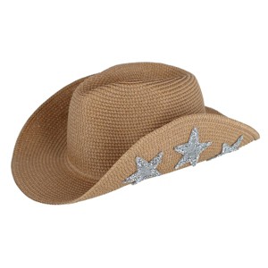 David & Young Women's Straw Cowboy Hat with Silver Star Underbrim - 1 of 4