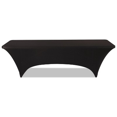 Iceberg Stretch-Fabric Table Cover Polyester/Spandex 30" x 96" Black 16531