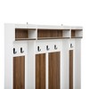 KTMBDW 5-in-1 Hall Tree, Storage Drawers with Adjustable Shelves and 7 Double Coat Hooks 58.8'' Wide Coat Rack for Hallway, Entryway - 4 of 4