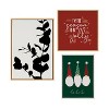 Kate & Laurel All Things Decor 18"x24" Red Truck with Flowers Framed Canvas by Border Bloom Black - 4 of 4
