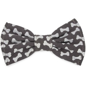Pavilion Gift Company - Dog Bones Large - 5" x 3" Canvas Pet Bow Tie - Pet Apparel Accessories - 1 of 4