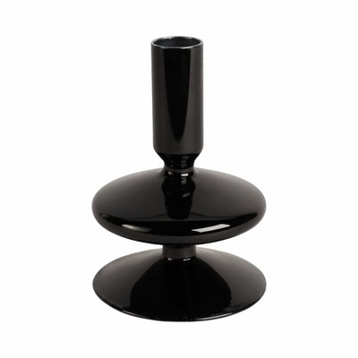 Glass Taper Candle Holder - Elegant Modern Boho Glass Candle Stand for Home, Office, Bedroom, or Living Room